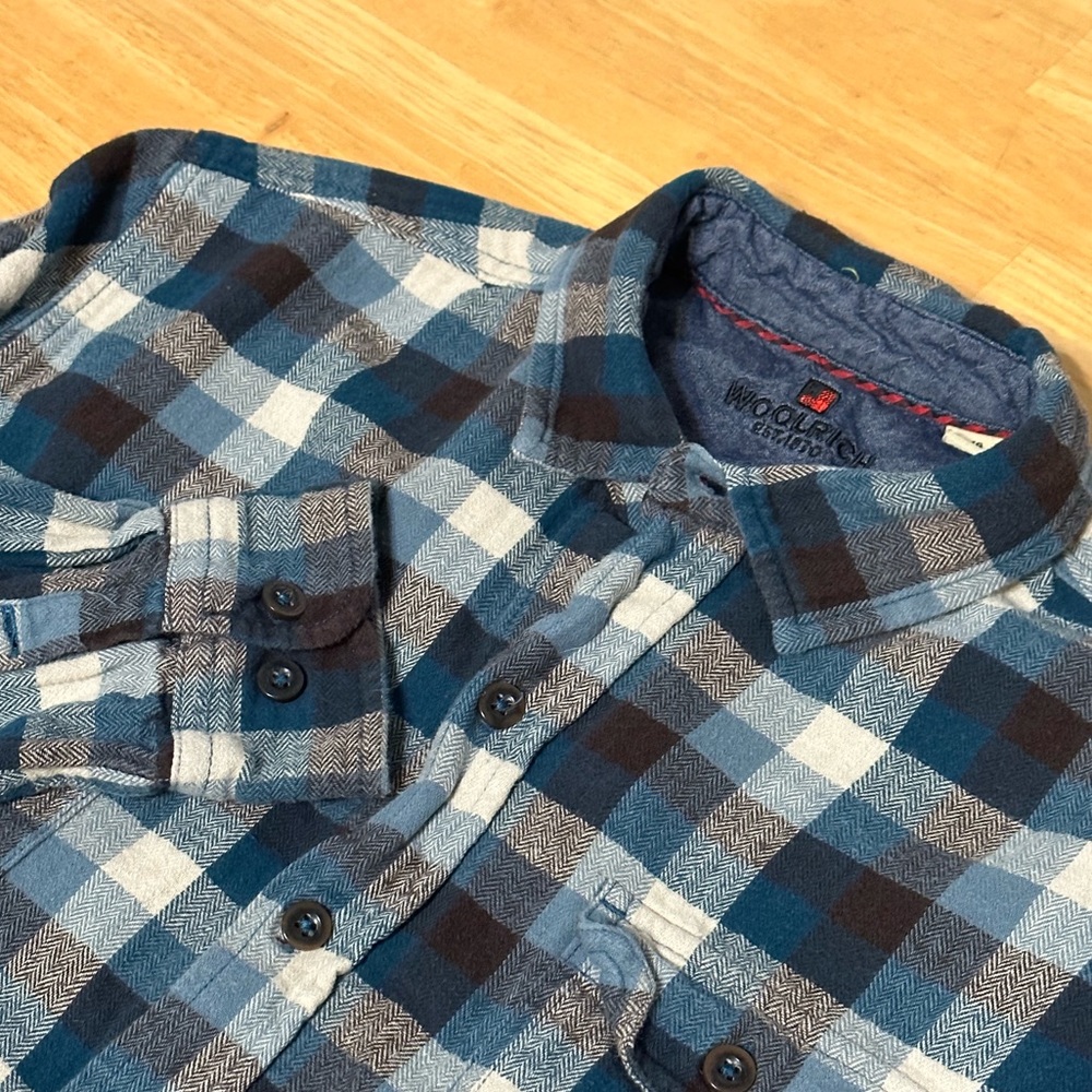 Woolrich Mens Flannel Button Down Pocket Shirt Size XL Long Sleeve Plaid